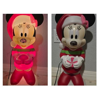 Disney Magic Holliday Minnie Mouse Christmas blow mold 2018 Gemmy *lights up*