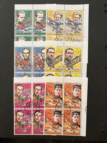 Guinea Bissau 1979 - World War I, Aviation stamps set block four CTO