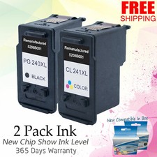 2PK PG-240XL CL-241XL Black  Color Ink for Canon PIXMA MG and MX Series Printer