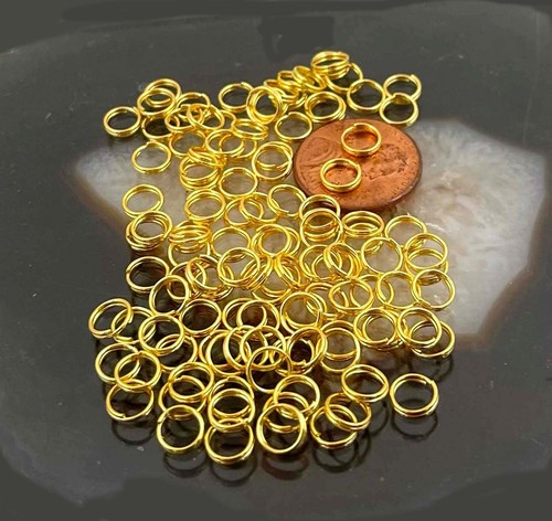 Bulk 500pcs Gold Plated Double Split Jump Rings Findings Connectors 22 gauge 6mm - Picture 3 of 4