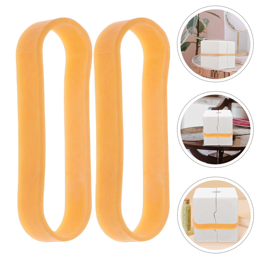 2 Pcs Pottery Tools Clay Extruder Rubber Strap Mold Fixing Band Plaster Molds