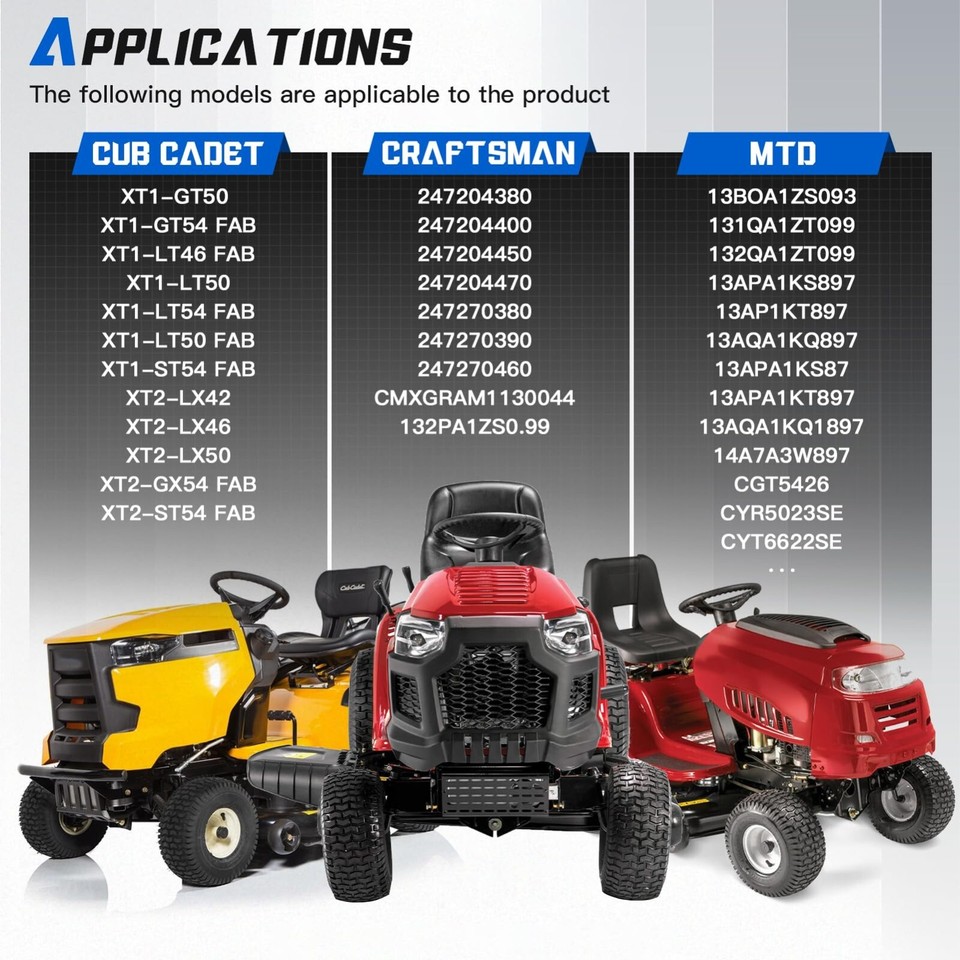 Ruote Del Ponte Aggiornate Per Tosaerba MTD Cub Cadet Troy Bilt Sostituisci 112 0677 72 025 938 3056 - Foto 7