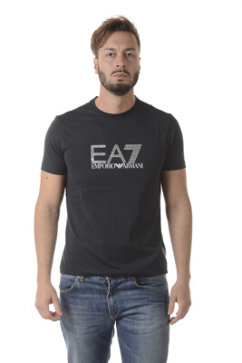 Emporio Armani EA7 Cotton Sweatshirt Men's Blue T Shirt 6YPT56PJ30Z 1578