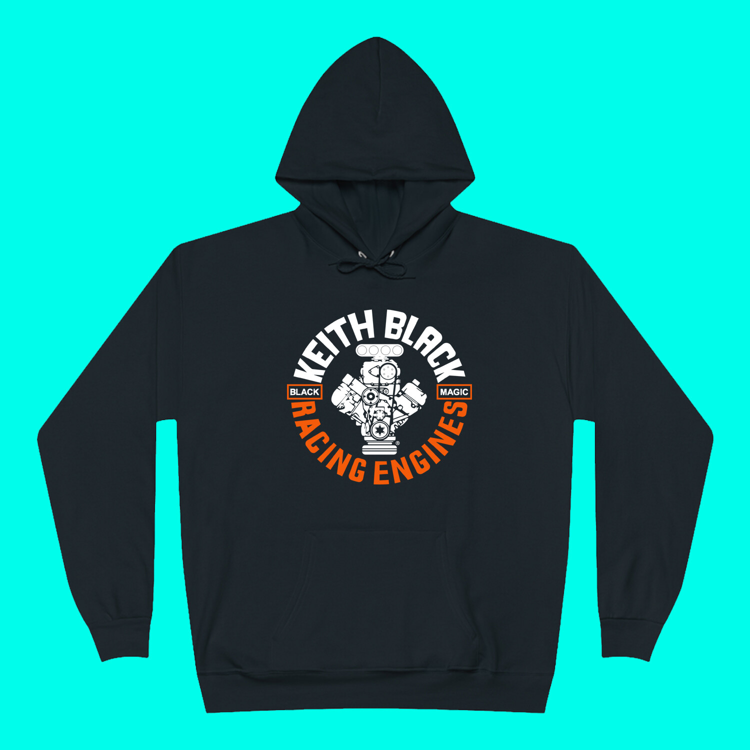 T-shirt Keith Black Racing Engines Gris - Tailles S à 5XL, Neuf Avec étiquettes, Coton