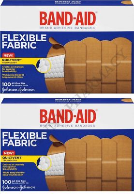 Band-Aid Bandages Flexible Fabric 1'' x 3'' 100 count ( 2 pack )=200 bandages 