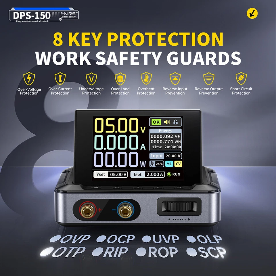 DPS-150 Portable Lab DC Power Supply CNC Adjustable 30V 5A 150W Digital PD QC - Image 4 of 4