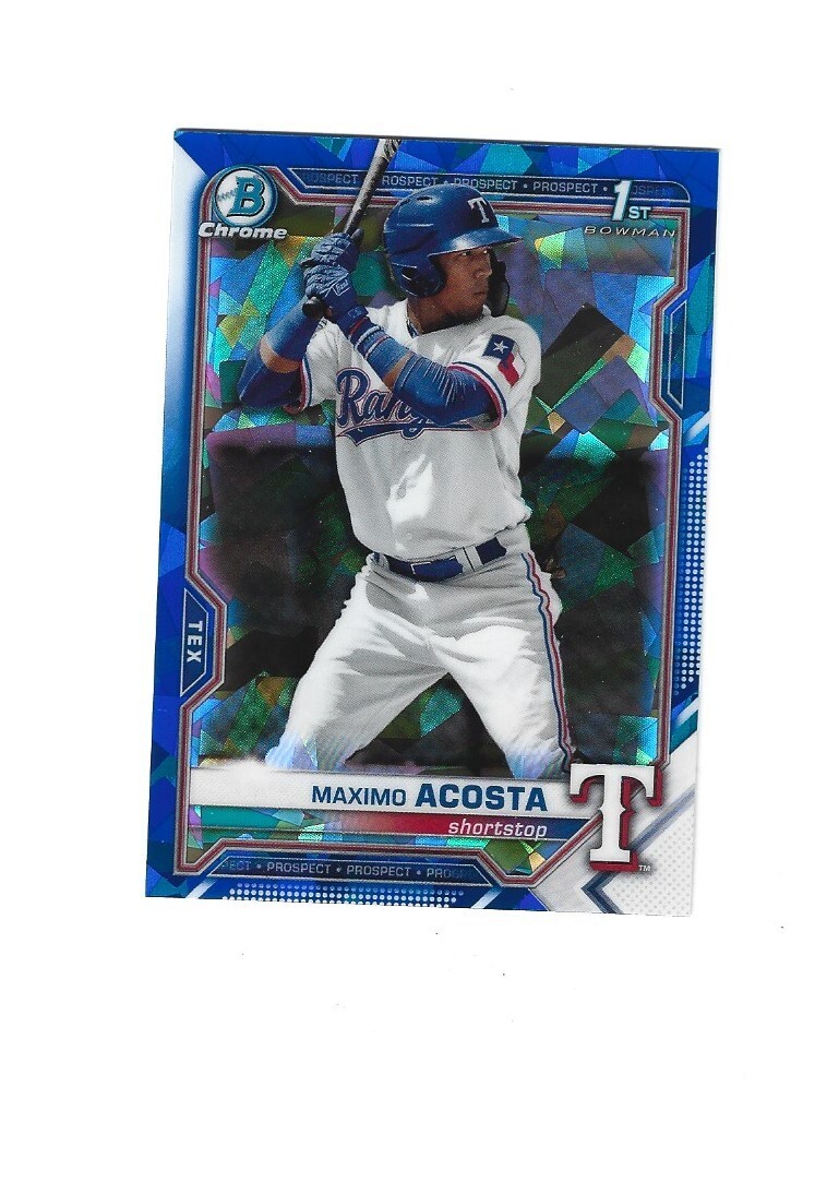 2021 Bowman Chrome Sapphire Prospects #BCP7 Maximo Acosta TEXAS RANGERS   N