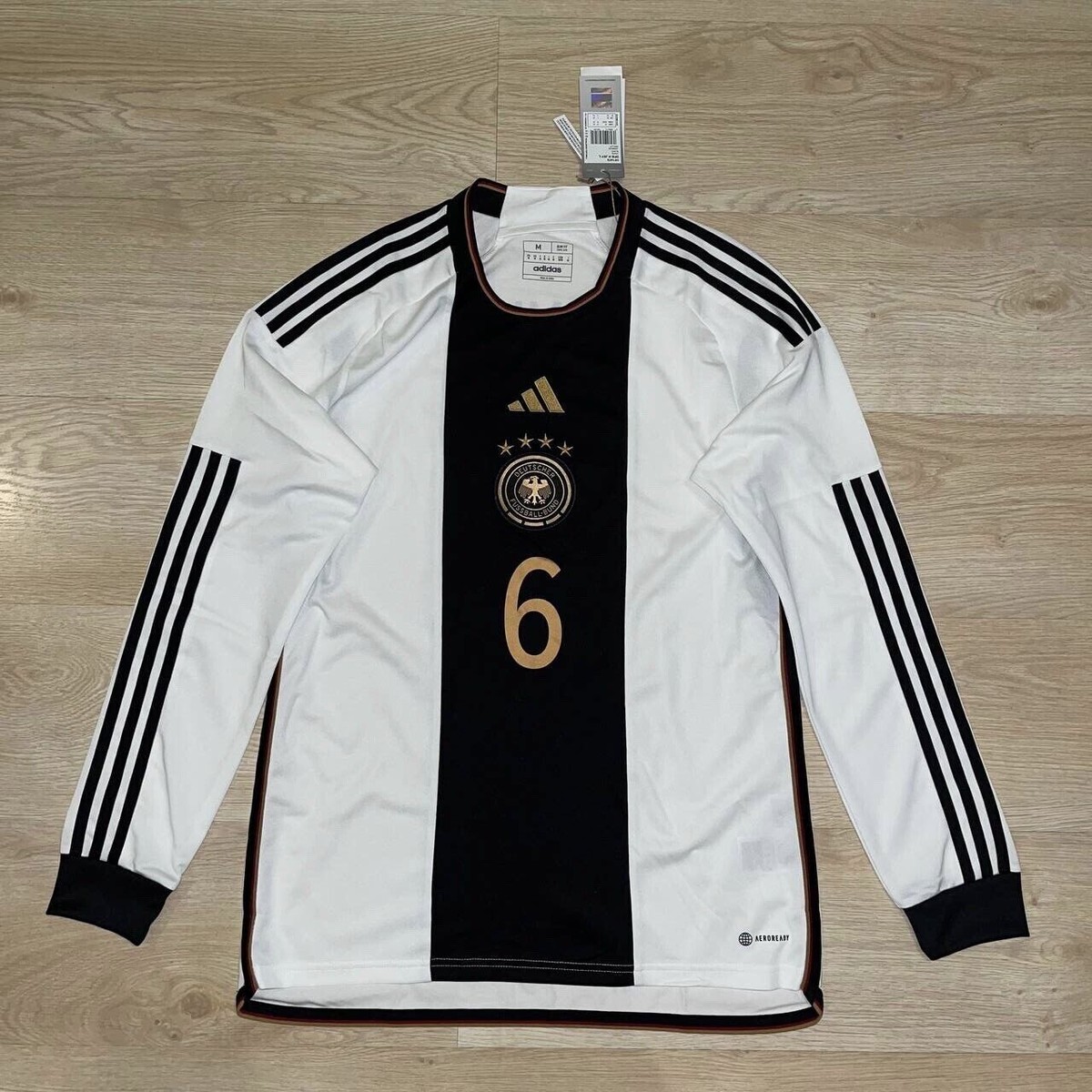 GERMANY ADIDAS 22 WORLD CUP FOOTBALL SOCCER HOME JERSEY #6 KIMMICH