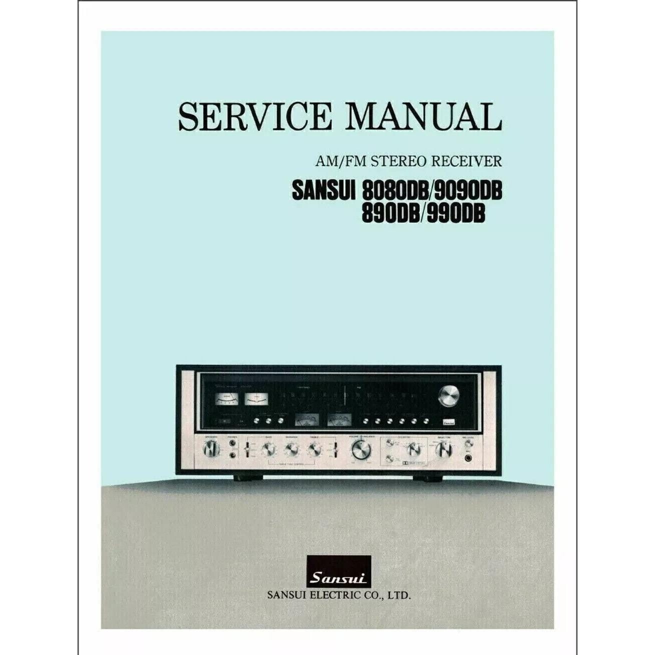 SANSUI 8080DB 9090DB 890DB 990DB Service Manual 27 pages