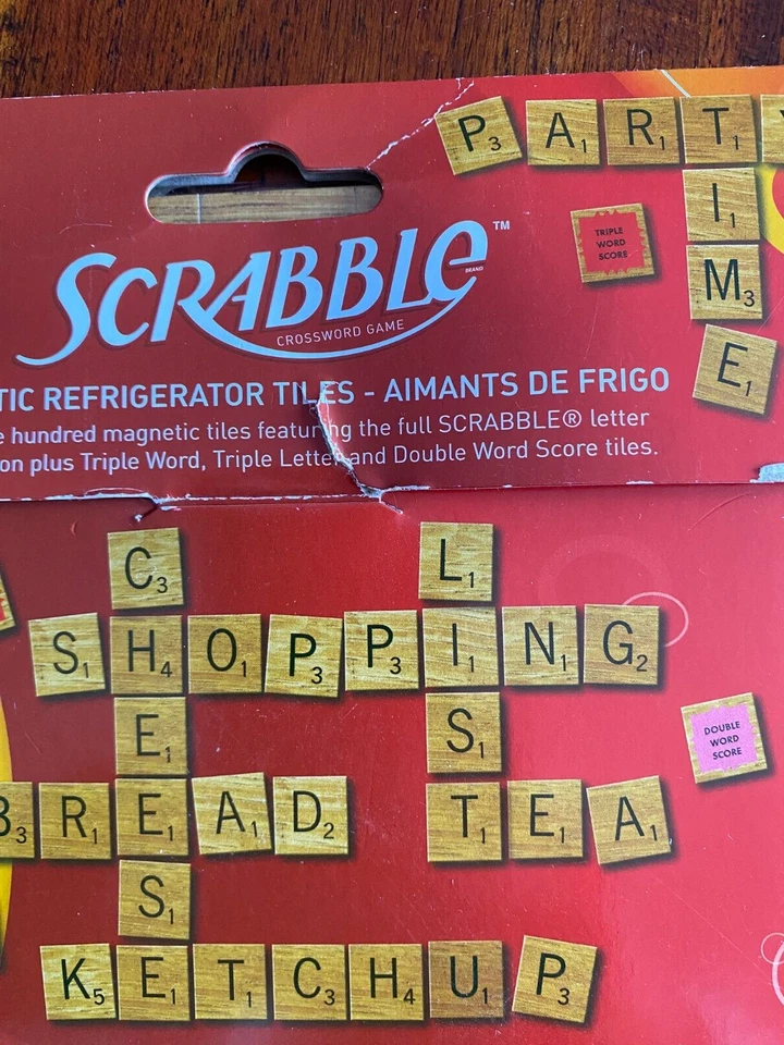 2013 Hasbro Official Scrabble Crossword Game Magnetic Refrigerator Tiles SEALED - Image 3 of 4