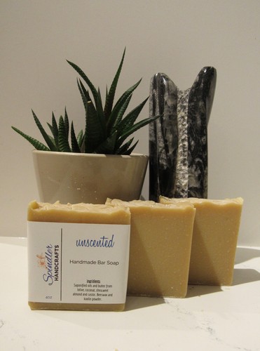 UNSCENTED - Moisturizing Handmade-Homemade Shea Kaolin Clay Bar Soap, wt. 4oz - Picture 2 of 2