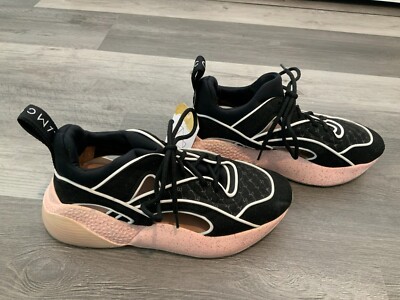 Stella McCartney Black & Pink Eclypse Lace-Up Sneakers, Size 7 (US) 37 (EUR)