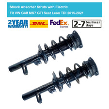 2 Front Shock Absorber Struts Electric For VW Golf MK7 R GTI Seat Leon 2015-2020