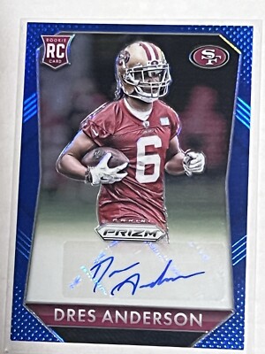 2015 Panini Prizm Rookie Signatures Blue /199 Dres Anderson #RS-DA Auto RC 49ers