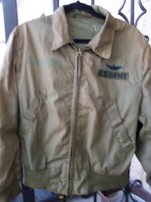 VINTAGE JACKET, FLYER'S, LIGHTWEIGHT (NO SIZE TAG IN JACKET: SEE DESCRIPTION)