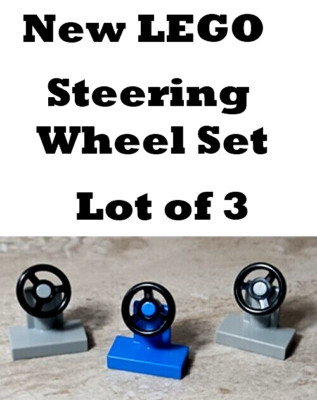 New LEGO Car Part Steering Wheel Boat Truck Semi Vehicle Automobile Train Trolle
