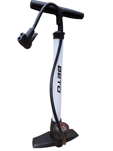 Hochdruck-Standpumpe Pumpen Stahl mit Manometer und Softgriff bis 11 bar 160 psi