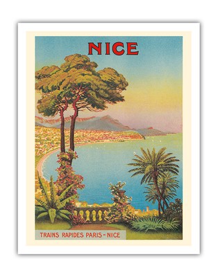 Nice, France Cote d'Azur - Vintage Travel Poster Morel De Tangry 1900