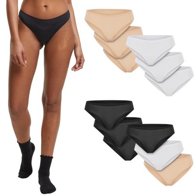 Urban Classics Ladies Bonded Tanga 3-Pack Damen Unterwäsche Slip Panties Neuheit