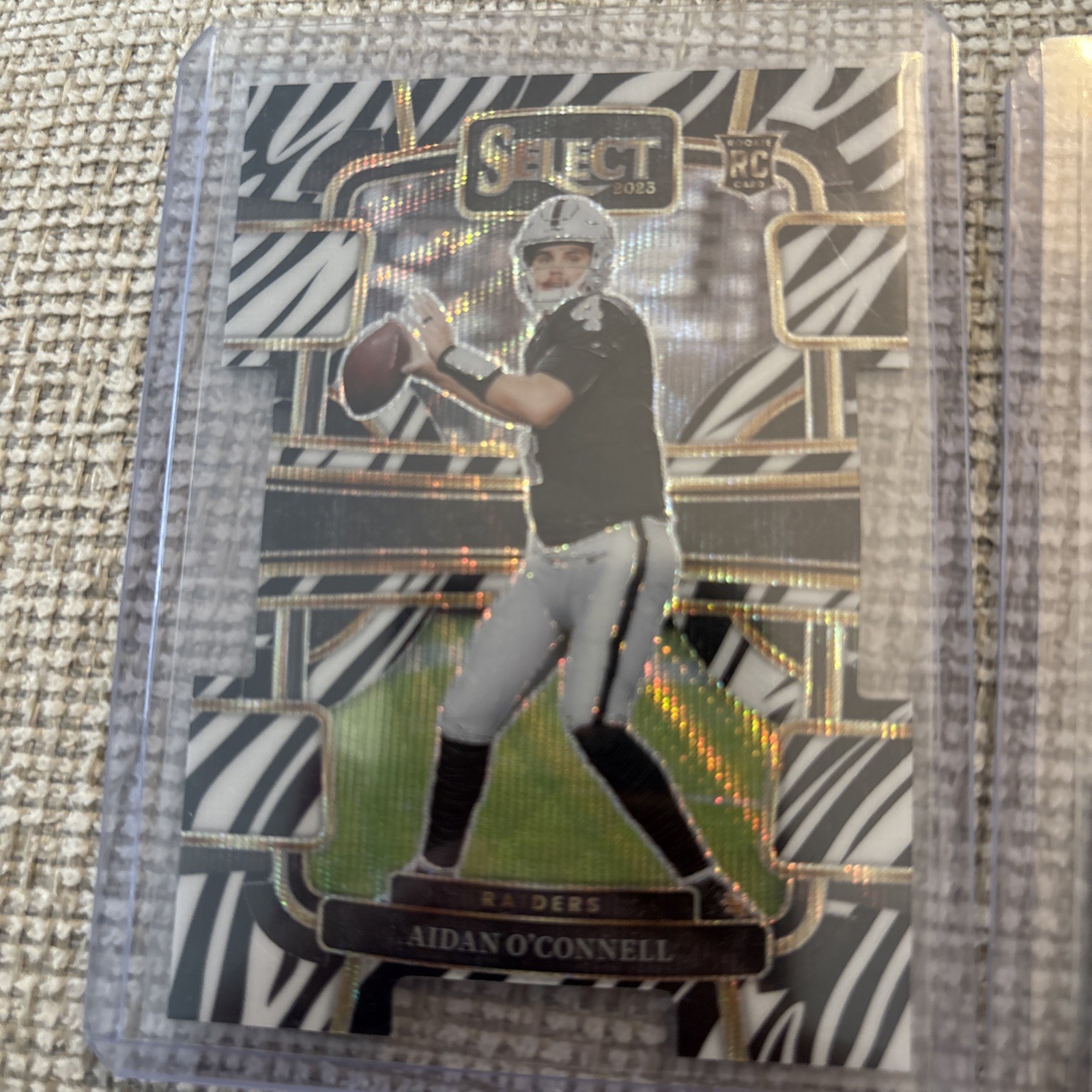 2023 Select Aidan O'Connell Concourse Zebra Die-Cut Prizm SSP Rookie RC #58