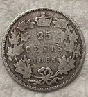 Canadian vintage coins quarters, dime 1886, 1917 1960, 1961, 1962