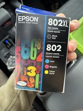 NO CYAN Epson Genuine 802XL High Capacity Black Magenta Yellow Ink new Open Oem