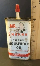 Pyroil Mr. Shhhhh Household Oil Handy Oiler Advertising Tin Can