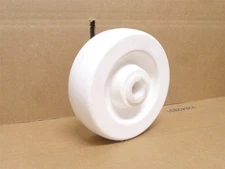 246685 Old-Stock; Roll Master 6511XLWTY White Poly Wheel; 6" x 2"; 3/4"ID/Axle