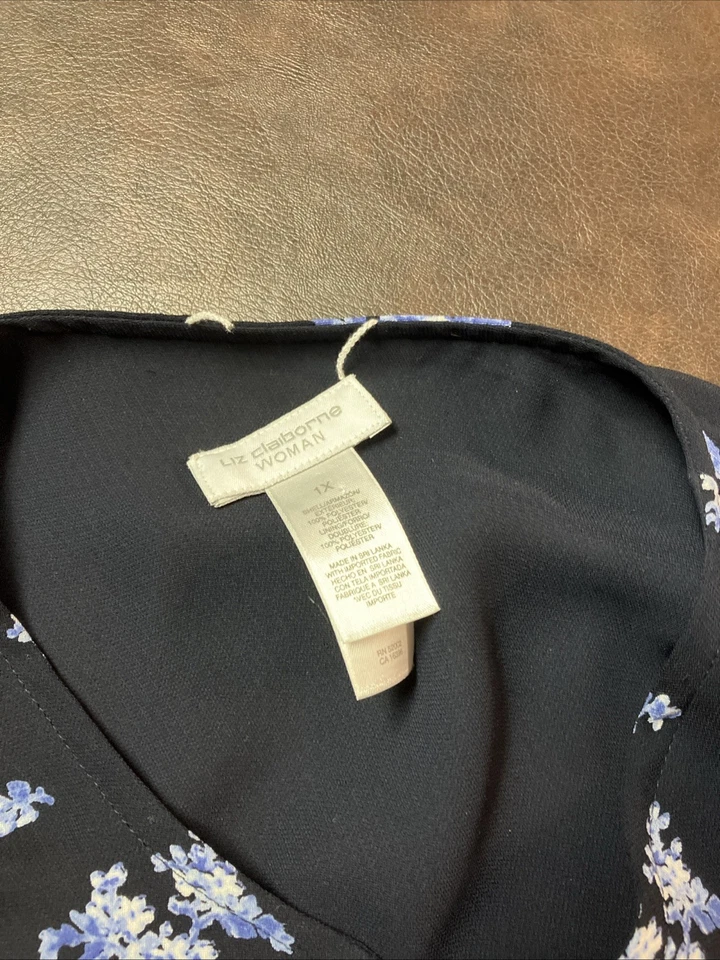 Conjunto de Pijama Liz Claiborne 1X Top 1P Pantalones Diseño Floral Foto 4 de 4