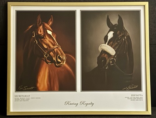 Racing Royalty Secretariat & Zenyatta ~ Autographed by Mike Smith & Ron Turcotte