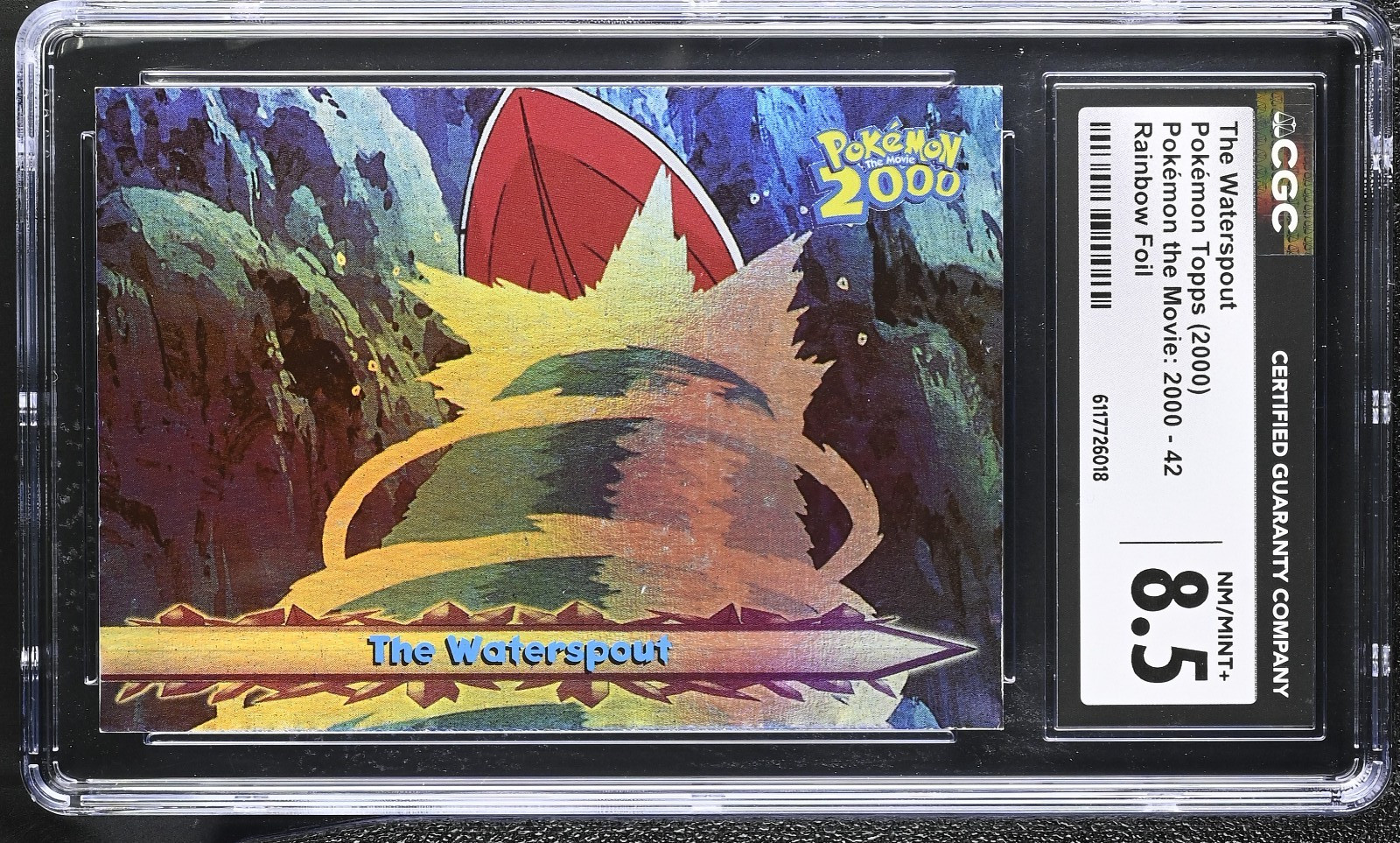 Pokemon Card The Waterspout 42 Rainbow Foil The Movie 2000 Topps CGC 8.5