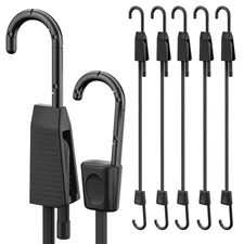 Bungee Cords with Hooks, Adjustable Heavy Duty Outdoor Elastic Bung... Fast Ship