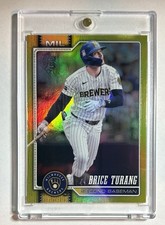 2026 Topps Series 1 Brice Turang #105 Milwaukee Brewers Gold Rainbow Foil /399 