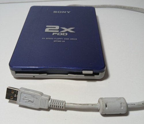 Sony 2x FDD 2X Speed Floppy Disk Drive MPF88E-UA Blue - 第 2/5 張圖片