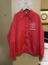 Vintage 70s University Of Oklahoma Windbreaker Jacket OU Sooners USA Old English
