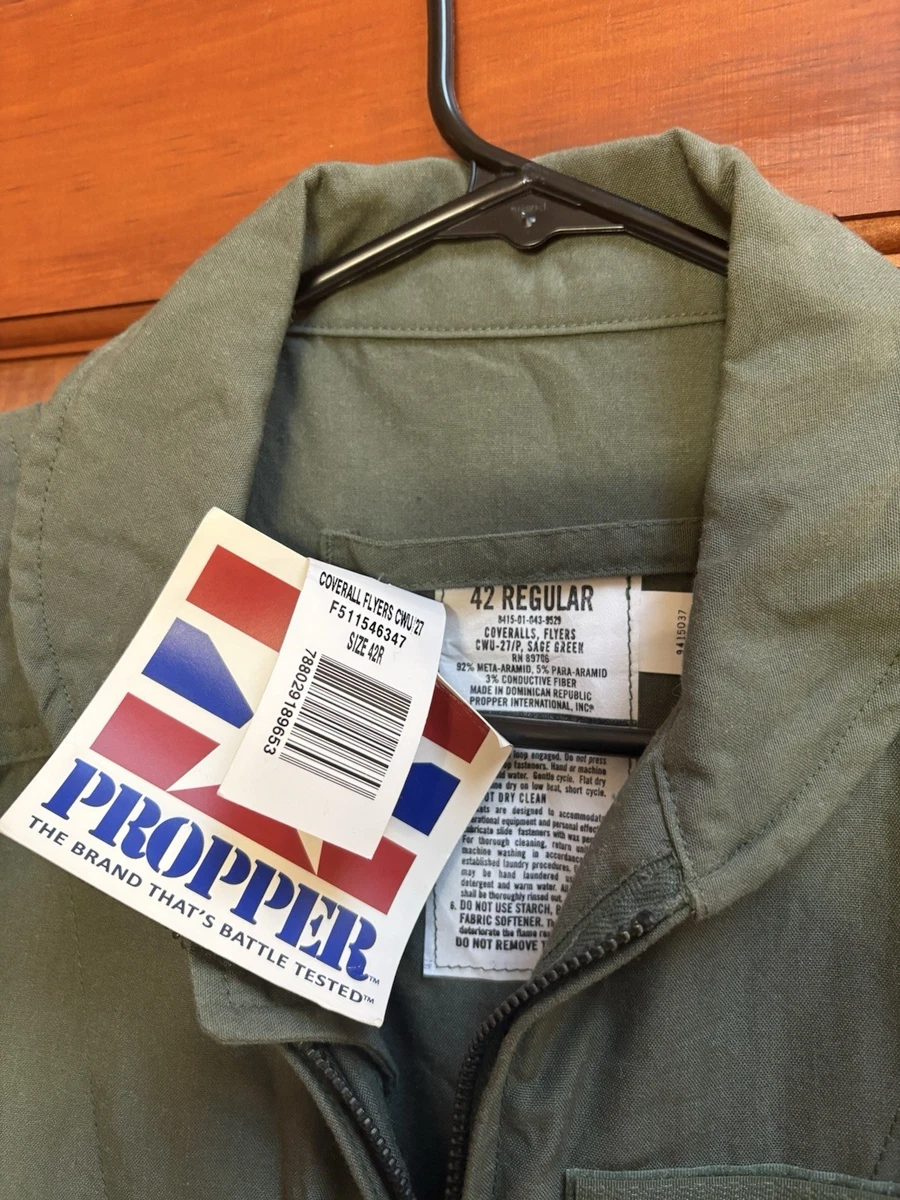 USAF NOMEX GREEN FLYER'S FLIGHT SUIT CWU 27/P SZ 42L
