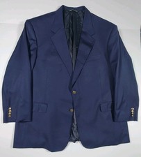 COPPLEY 1883 Navy 100 Loro Piana Super 130s Wool Blazer Brass Buttons Sz 50R
