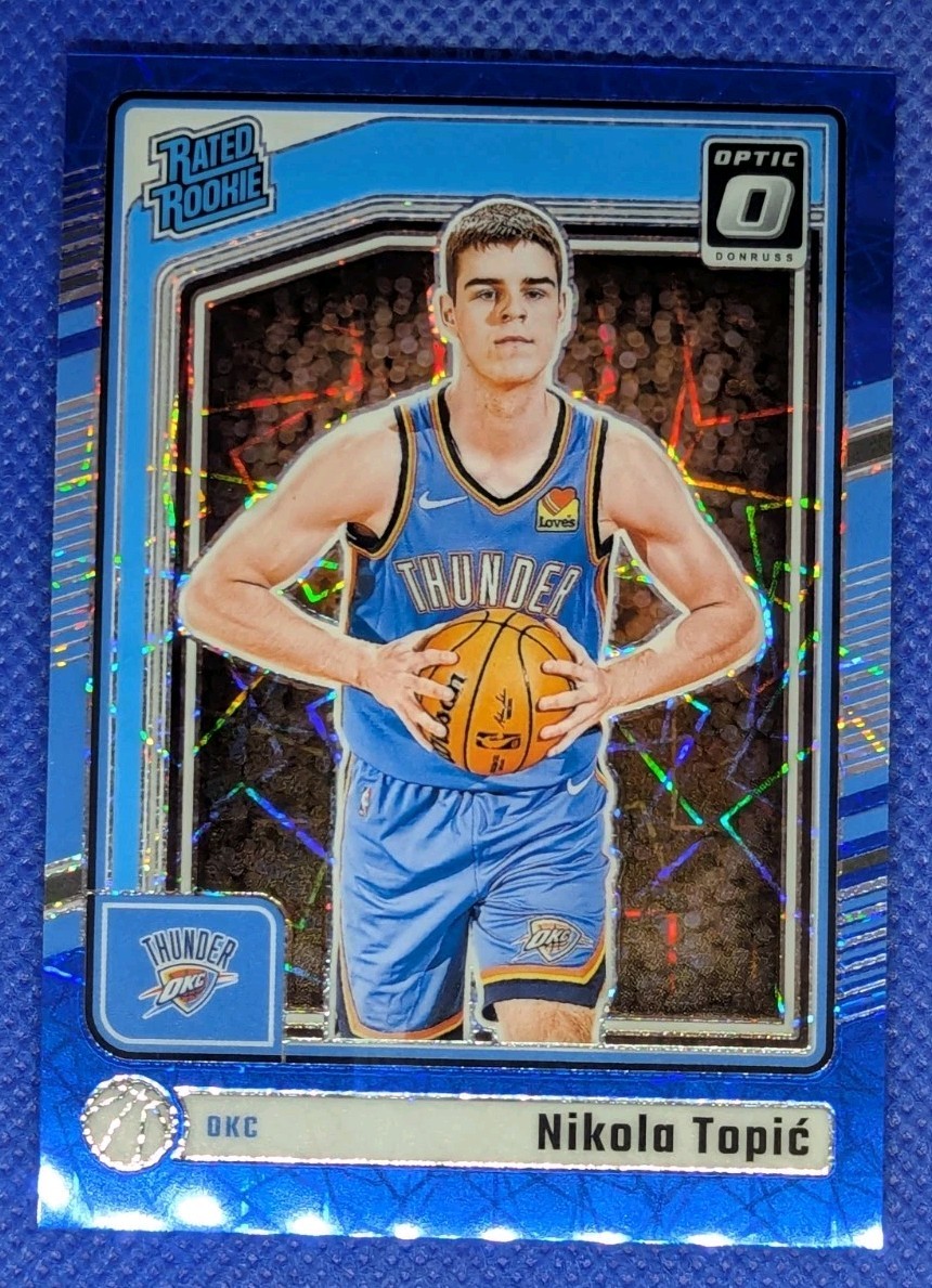 2024-25 Panini Donruss Optic NIKOLA TOPIC RC #278 Blue Velocity OKC Thunder