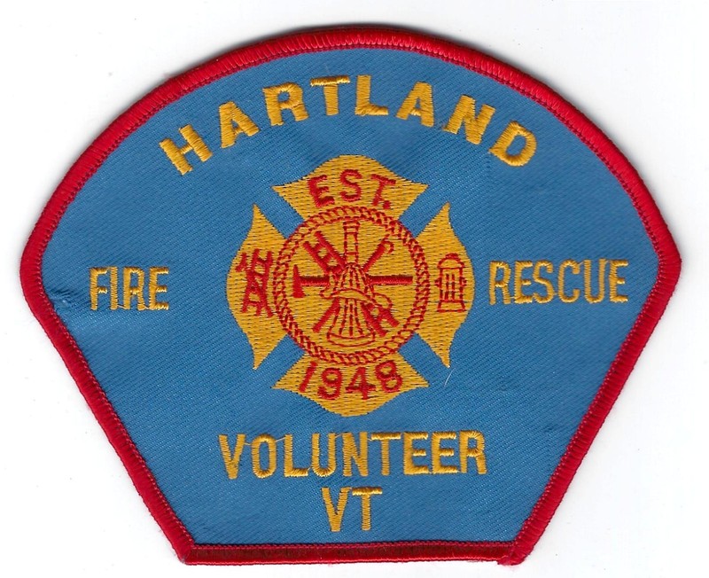 VERMONT - Hartland Vol. Fire Dept. - [ Shoulder Patch ]