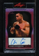 2023 Leaf Art of Sport Red Spectrum Holofoil 3/7 Colby Covington Auto 1fl4