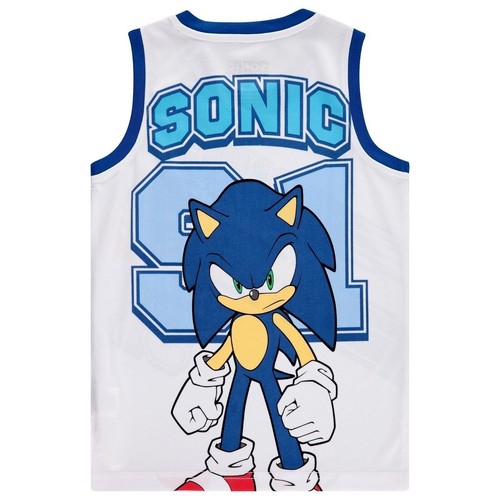 Boys Sonic The Hedgehog Basketball Jersey Shirt and Shorts Clothing Set-... - Picture 8 of 18