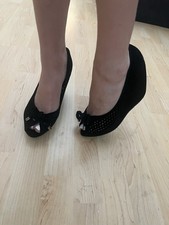 Geox Pumps Keilabsatz Gebraucht 38 Schwarz Damenschuhe High Heels Absatzschuhe