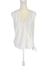 Banana Republic women's cream sleeveless tie front v-neck blouse tank top small