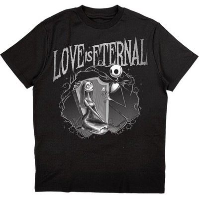 The Nightmare Before Christmas T-Shirt Jack & Sally Love Is Eternal Schwarz