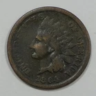 1864-L Pointed Bust Indian Head Cent VERY GOOD "L" visible ~ Dark surfaces