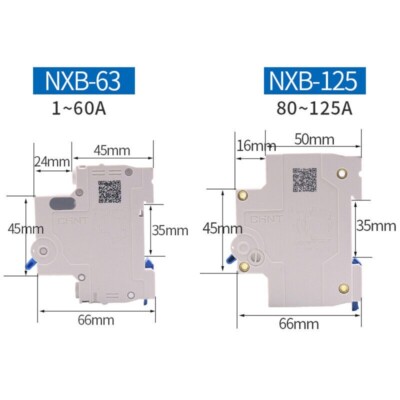 4Pcs NXB-63 3P C63 CHINT Circuit Breaker 3Pole 400V AC Miniature