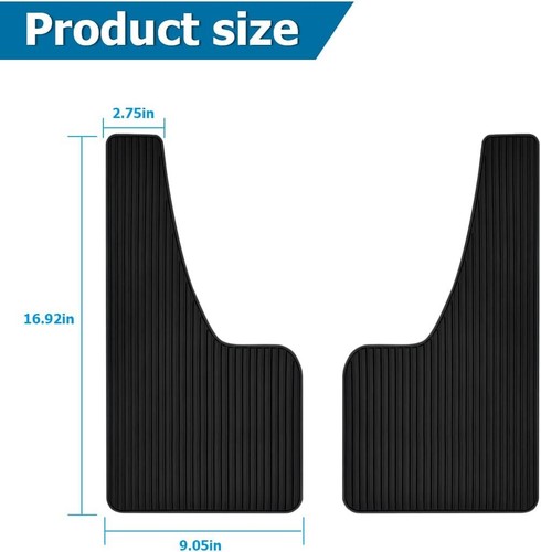 2Pcs Universal Car Mud Flaps Fender Splash Guards PVC Mudguard Fender Front&Rear - Picture 4 of 6