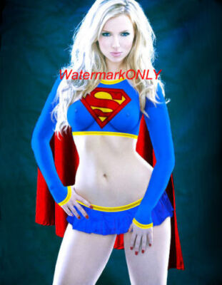 ULTRA HOT ''Cos Play'' ''SUPER GIRL'' ''Bare Belly'' ''BUSTY'' ''Pin-Up'' PHOTO! #(17)