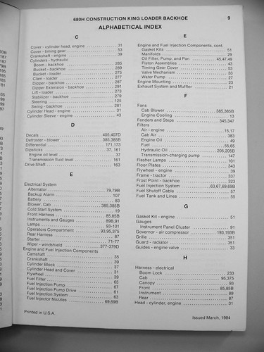 J I Case 680H Ck Construction King Backhoe Parts Manual Catalog Exploded View - 第 4/8 張圖片