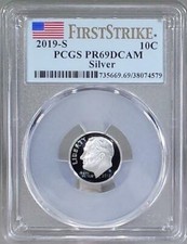 2019 - S  Silver Roosevelt Dime -  PCGS  PR69DCAM -  First Strike